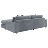 Blaine Upholstered Reversible Chaise Sectional Sofa - Fog