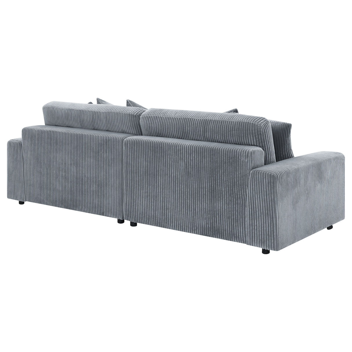 Blaine Upholstered Reversible Chaise Sectional Sofa - Fog