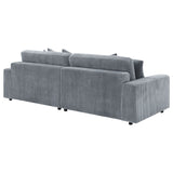 Blaine Upholstered Reversible Chaise Sectional Sofa - Fog