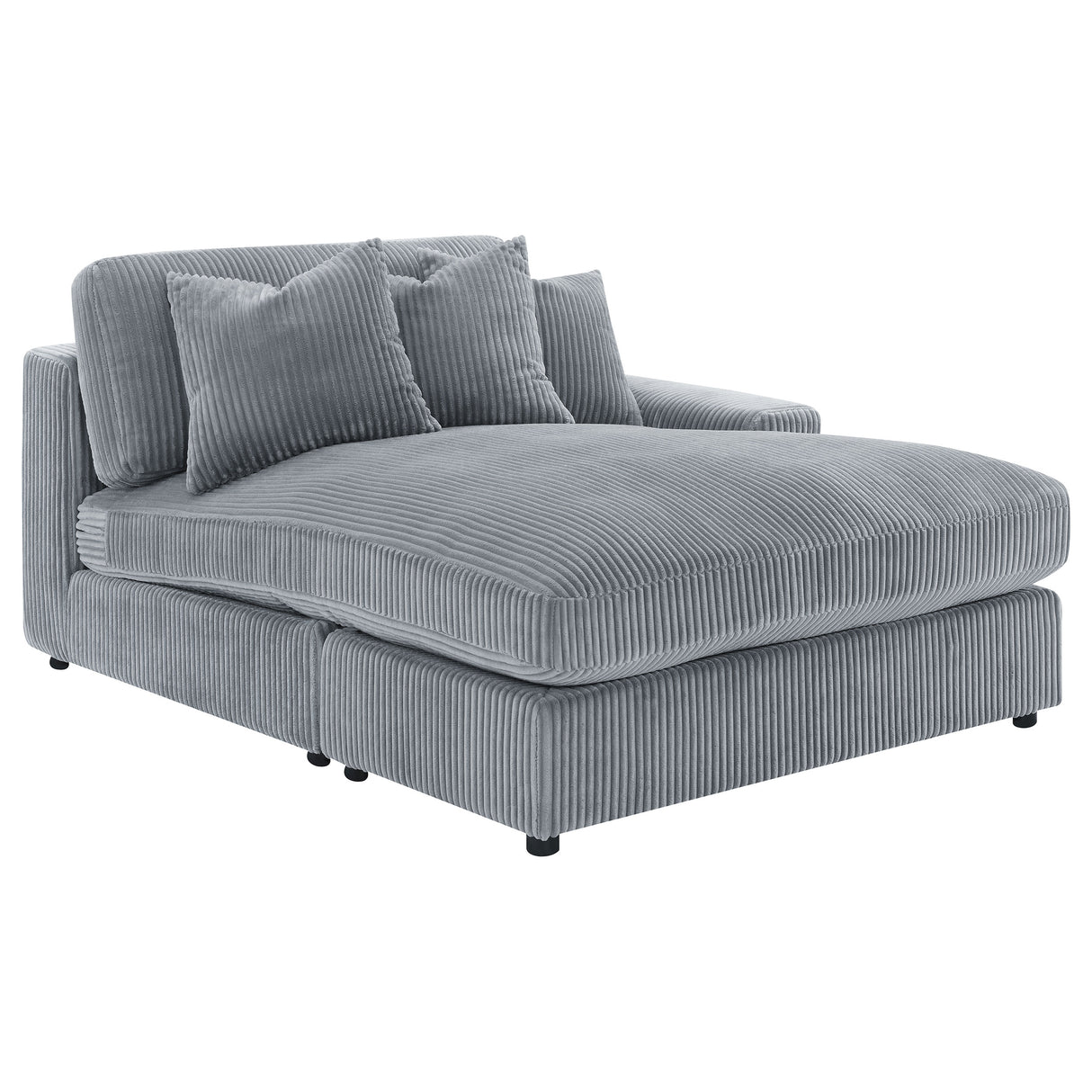Blaine Upholstered Reversible Chaise Sectional Sofa - Fog