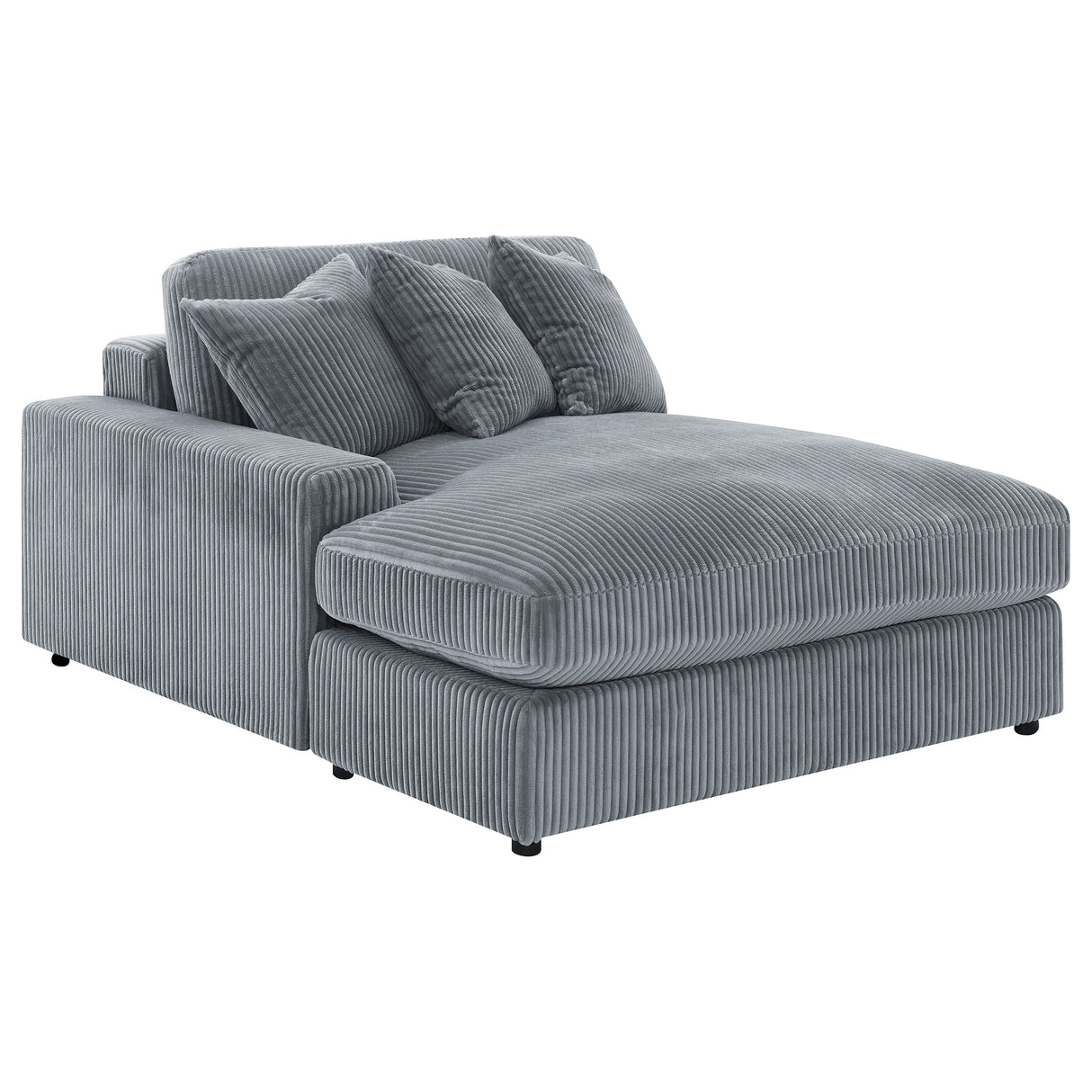 Blaine Upholstered Reversible Chaise Sectional Sofa - Fog