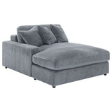 Blaine Upholstered Reversible Chaise Sectional Sofa - Fog
