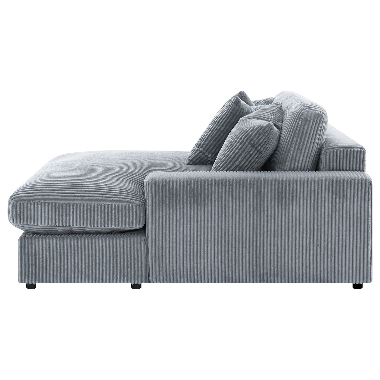 Blaine Upholstered Reversible Chaise Sectional Sofa - Fog