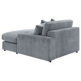 Blaine Upholstered Reversible Chaise Sectional Sofa - Fog