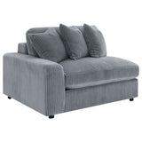 Blaine Upholstered Reversible Chaise Sectional Sofa - Fog