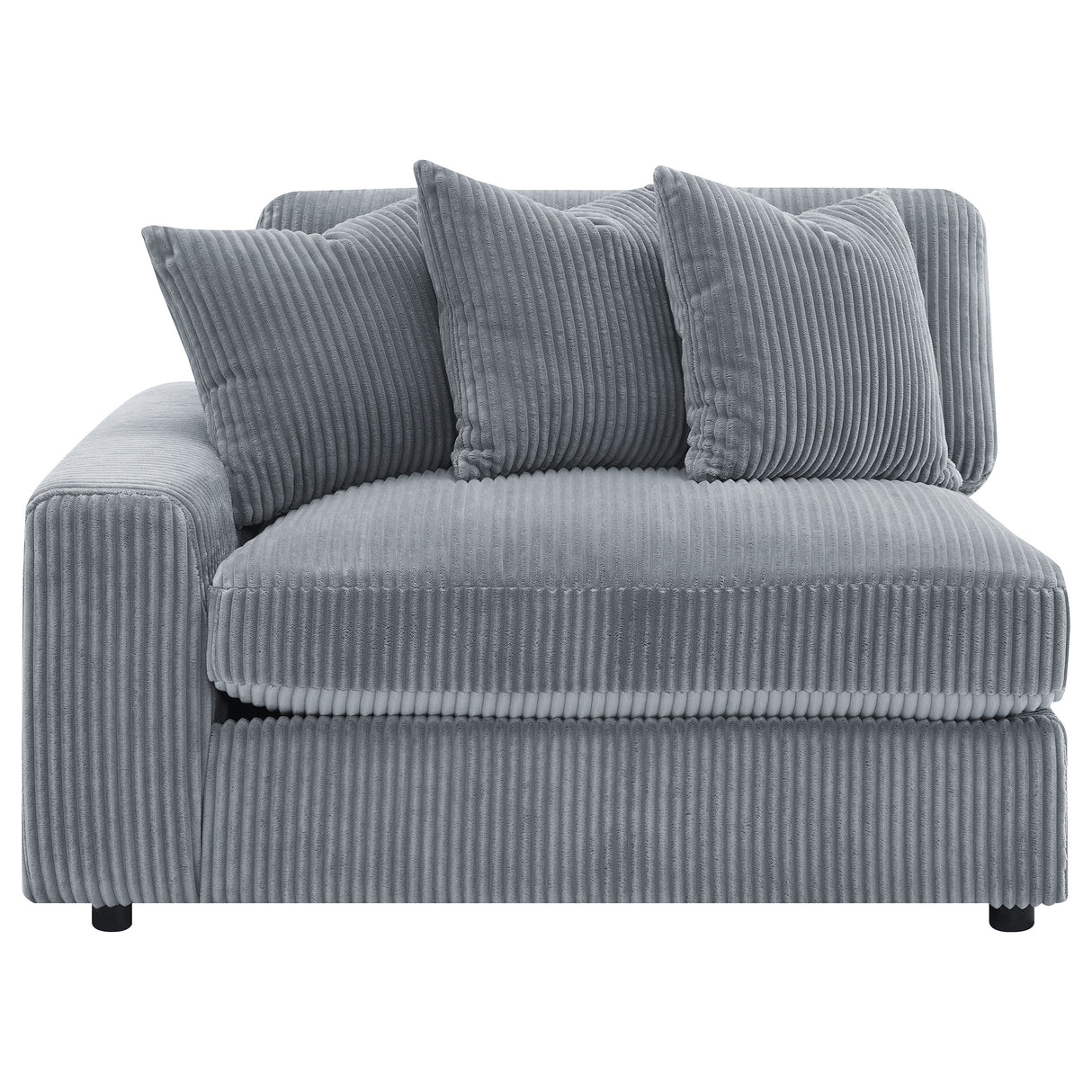 Blaine Upholstered Reversible Chaise Sectional Sofa - Fog