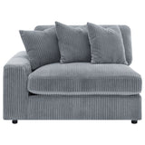 Blaine Upholstered Reversible Chaise Sectional Sofa - Fog