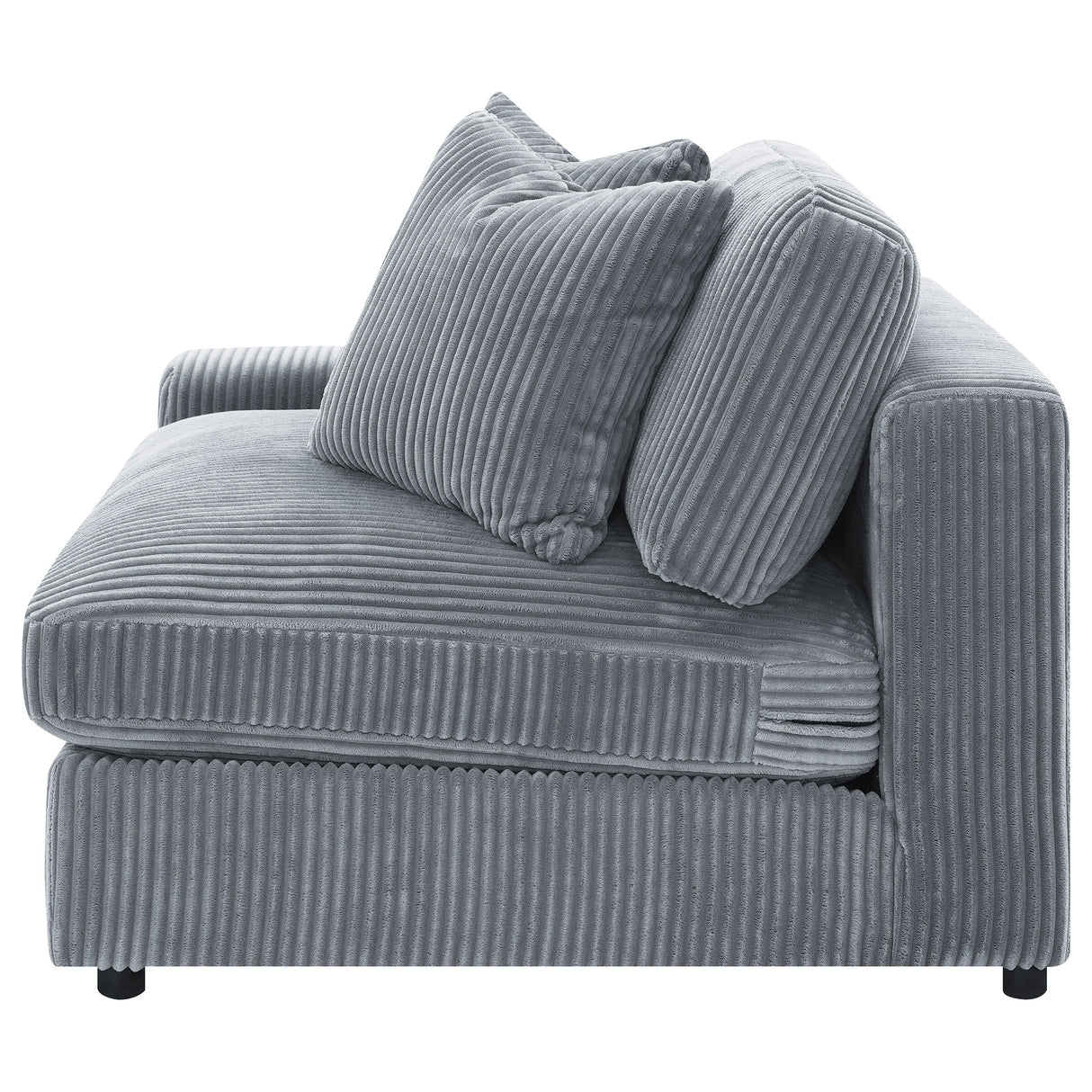 Blaine Upholstered Reversible Chaise Sectional Sofa - Fog