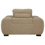 Octavia Upholstered Track Arm Accent Chair - Camel