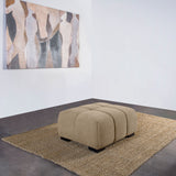 Octavia Upholstered Rectangular Ottoman, Camel