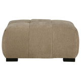 Octavia Upholstered Rectangular Ottoman, Camel
