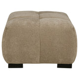 Octavia Upholstered Rectangular Ottoman, Camel