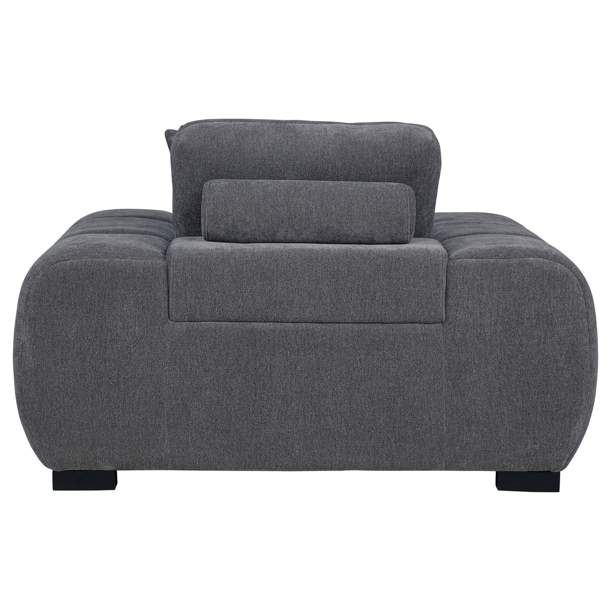 Octavia Upholstered Track Arm Accent Chair - Charcoal Grey