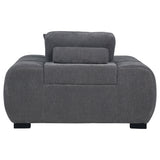 Octavia Upholstered Track Arm Accent Chair - Charcoal Grey