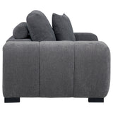 Octavia Upholstered Track Arm Accent Chair - Charcoal Grey