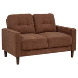 Bowen II 2-Piece Fabric Upholstered Track Arm Sofa Set, Rust
