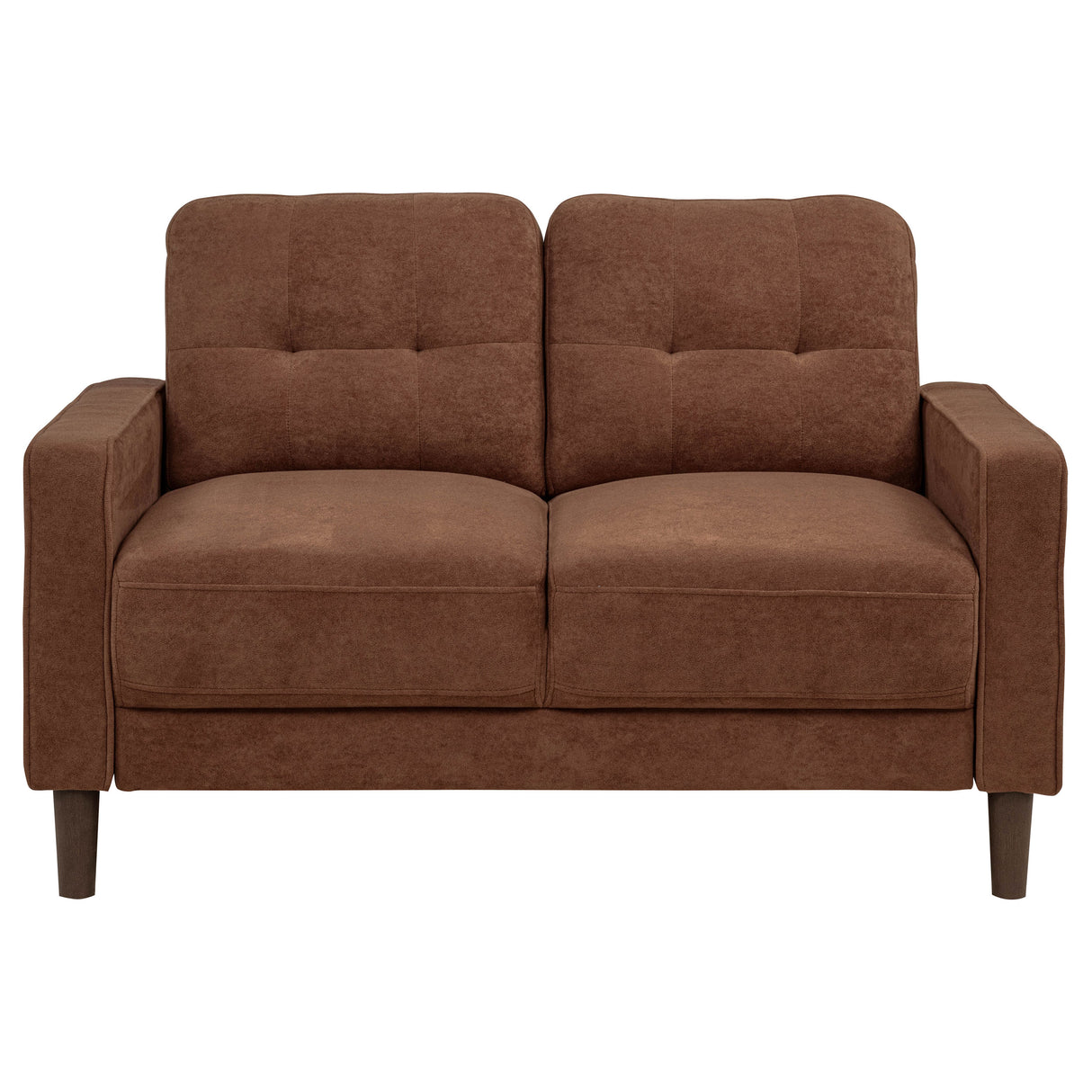 Bowen II 2-Piece Fabric Upholstered Track Arm Sofa Set, Rust