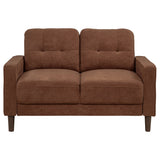 Bowen II 2-Piece Fabric Upholstered Track Arm Sofa Set, Rust