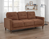 Bowen II Fabric Upholstered Track Arm Sofa in Rust