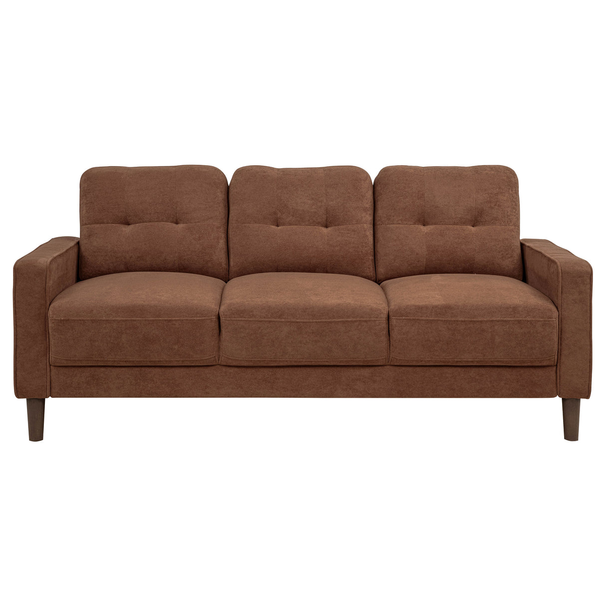Bowen II Fabric Upholstered Track Arm Sofa in Rust