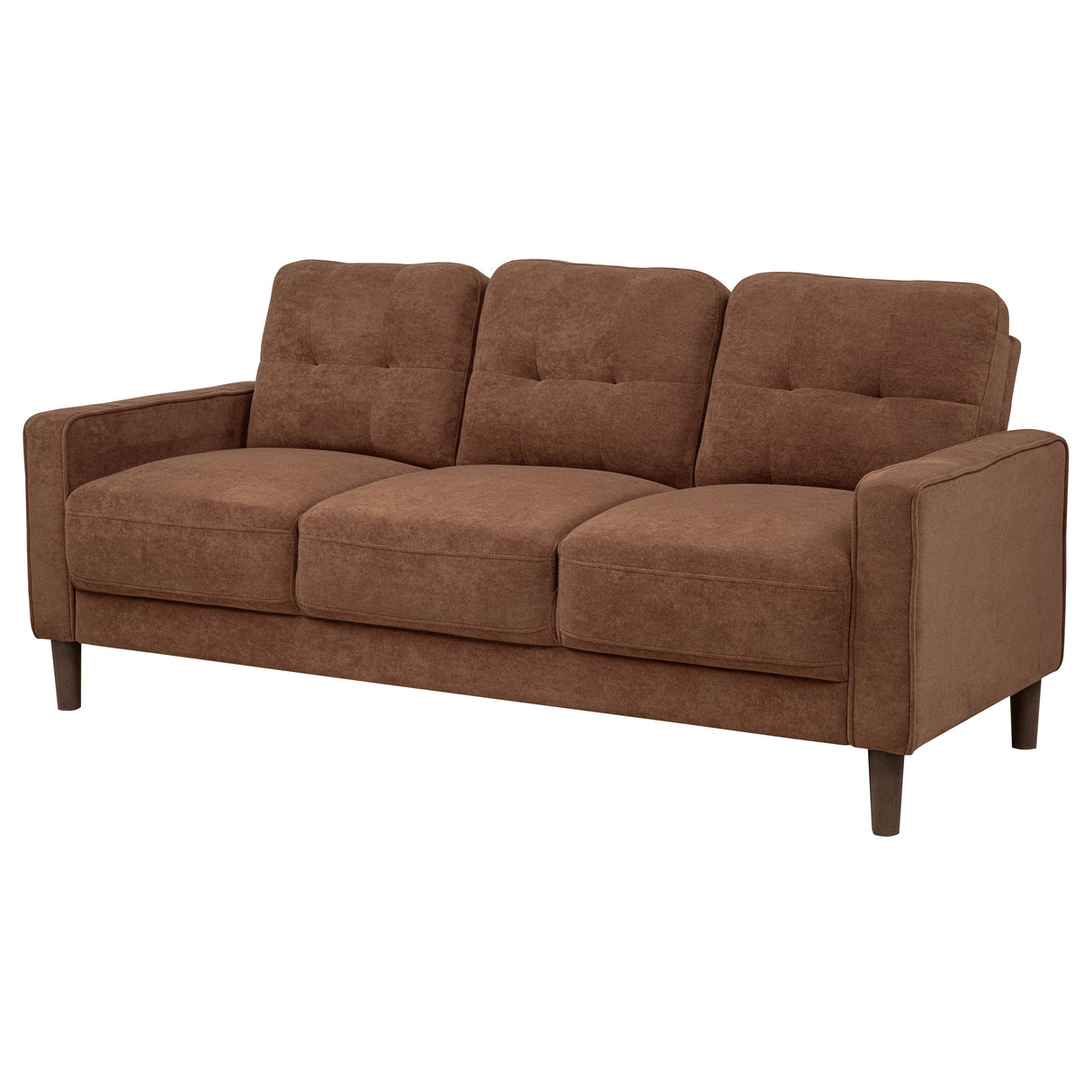 Bowen II Fabric Upholstered Track Arm Sofa in Rust