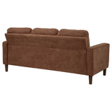 Bowen II Fabric Upholstered Track Arm Sofa in Rust