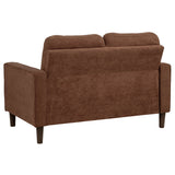 Bowen II Fabric Upholstered Track Arm Loveseat, Rust