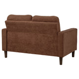 Bowen II Fabric Upholstered Track Arm Loveseat, Rust