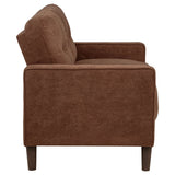Bowen II Fabric Upholstered Track Arm Loveseat, Rust