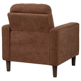 Bowen II Fabric Upholstered Track Arm Accent Chair - Rust