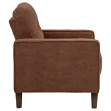 Bowen II Fabric Upholstered Track Arm Accent Chair - Rust