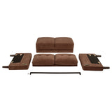 Bowen II Fabric Upholstered Track Arm Accent Chair - Rust