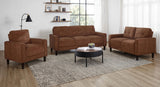 Bowen II Fabric Upholstered Track Arm Accent Chair - Rust