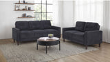 Bowen II 2-Piece Upholstered Track Arm Sofa Set Steel Grey