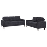 Bowen II 2-Piece Upholstered Track Arm Sofa Set Steel Grey