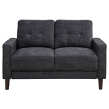 Bowen II 2-Piece Upholstered Track Arm Sofa Set Steel Grey