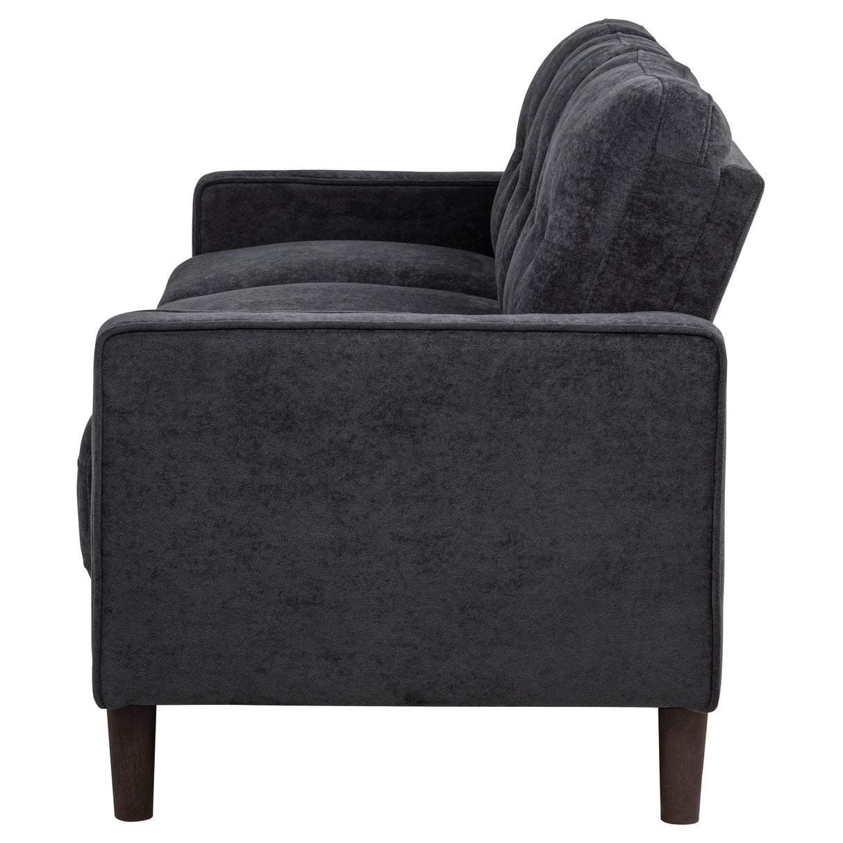 Bowen II Fabric Upholstered Track Arm Sofa Steel Grey