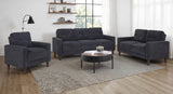 Bowen II Fabric Upholstered Track Arm Chair Steel Grey