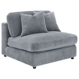Blaine Upholstered Armless Chair in Fog