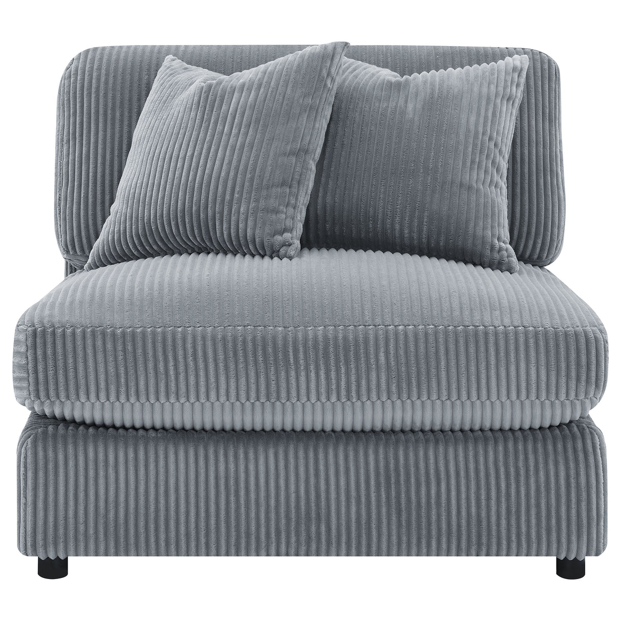Blaine Upholstered Armless Chair in Fog