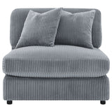 Blaine Upholstered Armless Chair in Fog