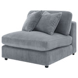 Blaine Upholstered Armless Chair in Fog