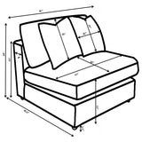 Blaine Upholstered Armless Chair in Fog
