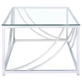 Kempton - 2 Piece Coffee And End Table Set - Chrome