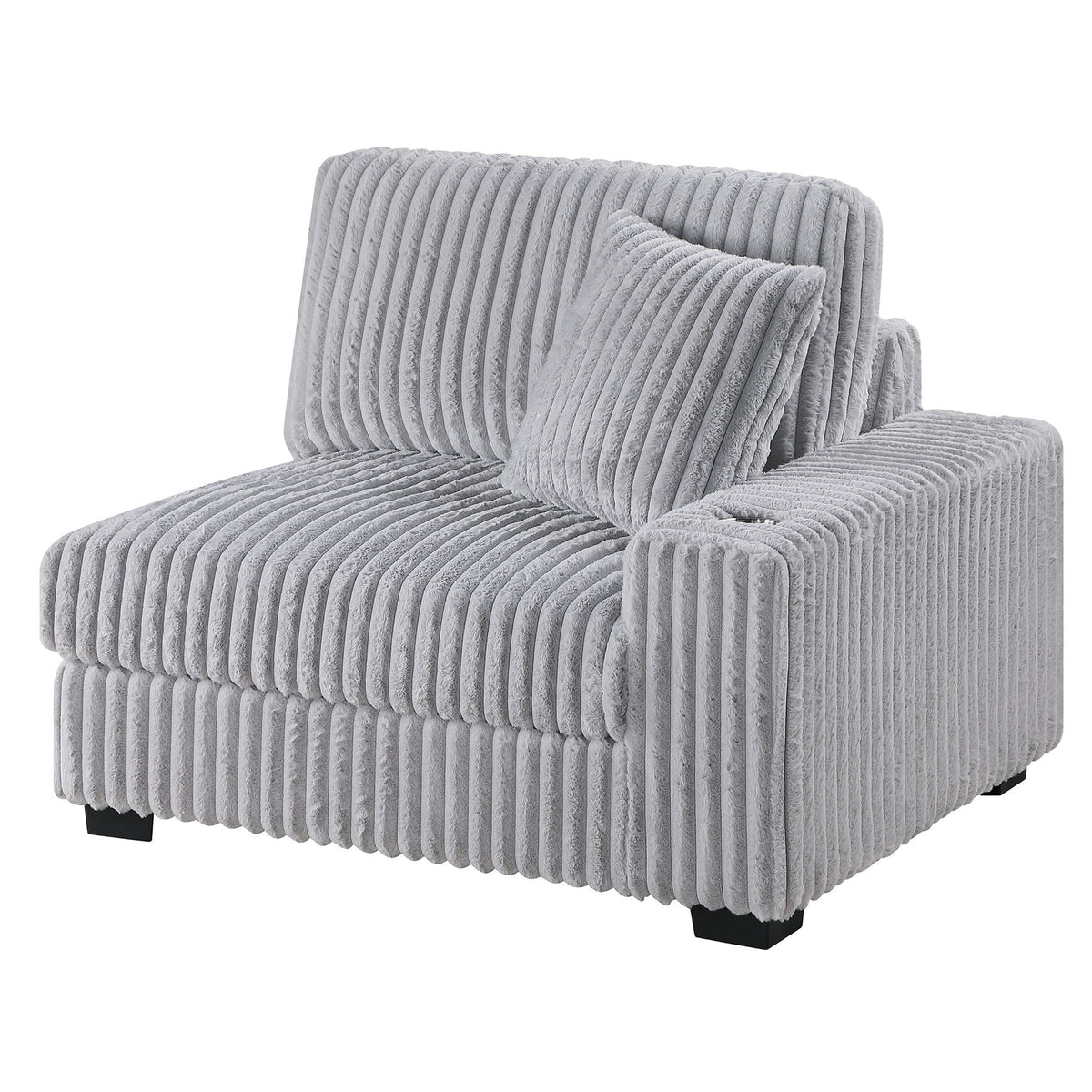 Contemporary Style Modular Sectional Sofa Set With USB, Cup Holder