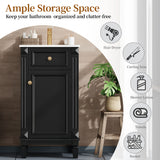 Bathroom Vanity With Sink, Soft-Closing Door, Adjustable Shelf