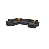 Custom Configuration Modular Sectional With Toss Pillows