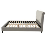 Bed Set With 2 Tone Upholstered Headboard