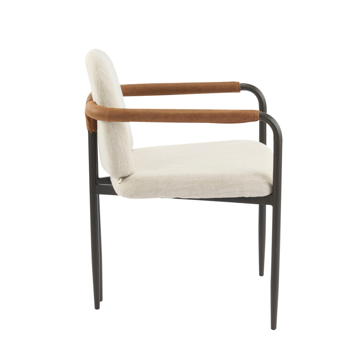 Modern Dining Chair Set With Durable Iron Frame And Comfortable Fabric Upholstery
