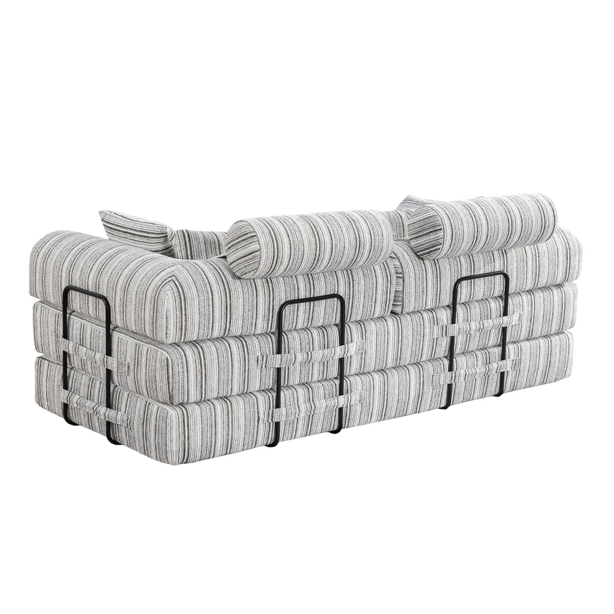 Convertible Sleeper Sofa Bed With High Density Compressed Sponge, Upholstered Couch For Living Room